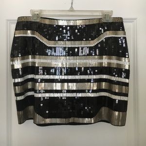 NWT Express stripe Sequin mini skirt, SZ Small